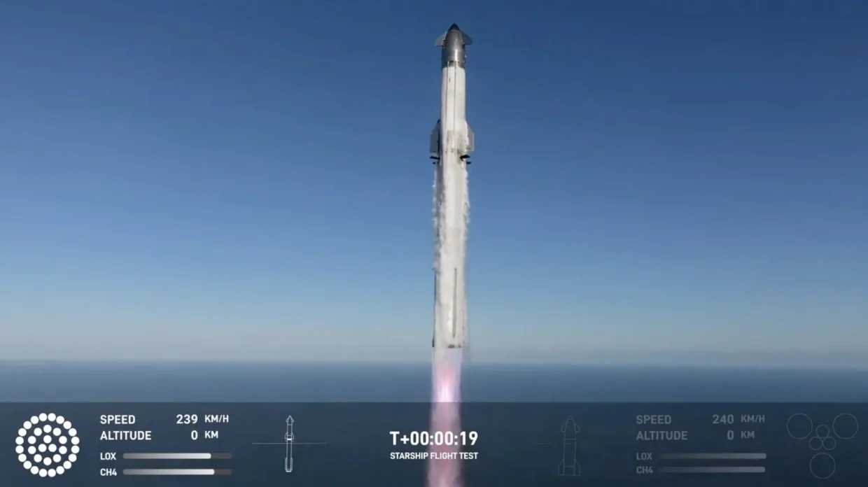 Decollo Starship IFT-7